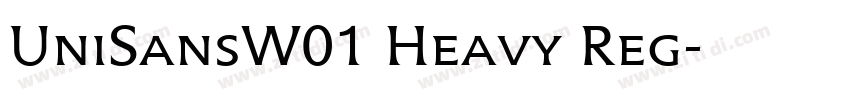 UniSansW01 Heavy Reg字体转换